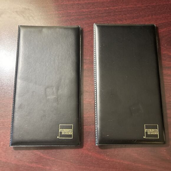 2 American Express Restaurant Waiter Server Wallet Bill Check Credit Card Holder - Picture 1 of 8